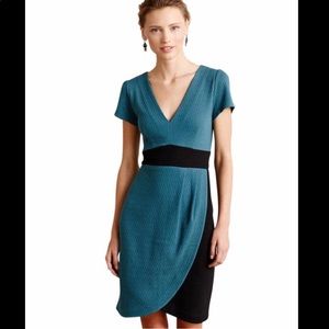Maeve Anthropologie Turquoise Splitshade Dress
